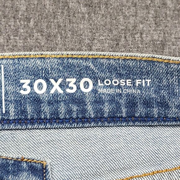 Arizona‎ Jeans Mens 30x30 Blue Distressed Loose Fit Straight Leg Denim Pants - Picture 6 of 10